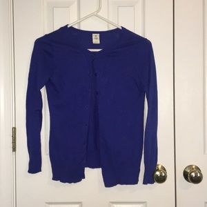 Royal blue button down cardigan